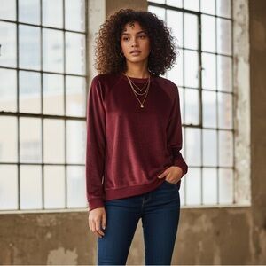 Stars Above Velvet Maroon Sweatshirt